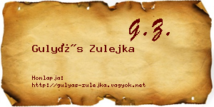Gulyás Zulejka névjegykártya